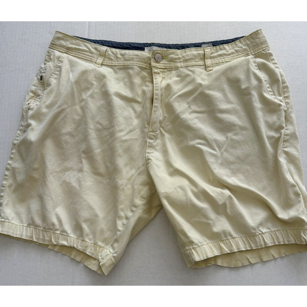 Michael Brandon Essentials Butter Yellow Chino Shorts Men's Size 36 100% Cotton